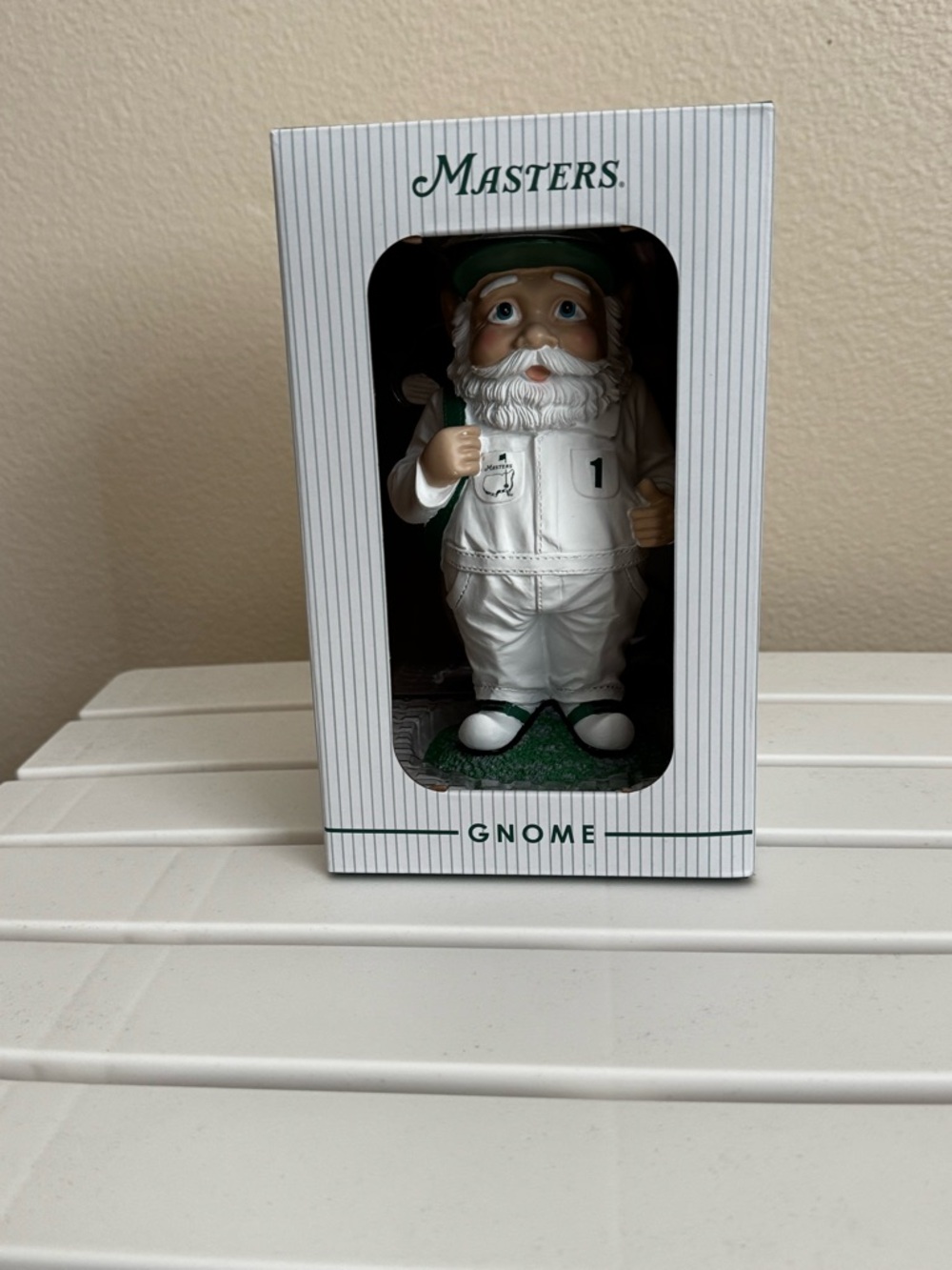 Masters White & Green Golf Gnome Figurine